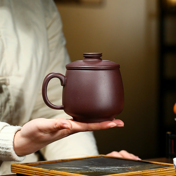 Handcrafted Purple Clay Mug 4