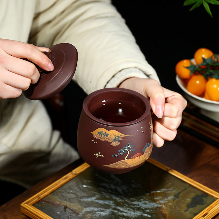 Handcrafted Purple Clay Mug 6