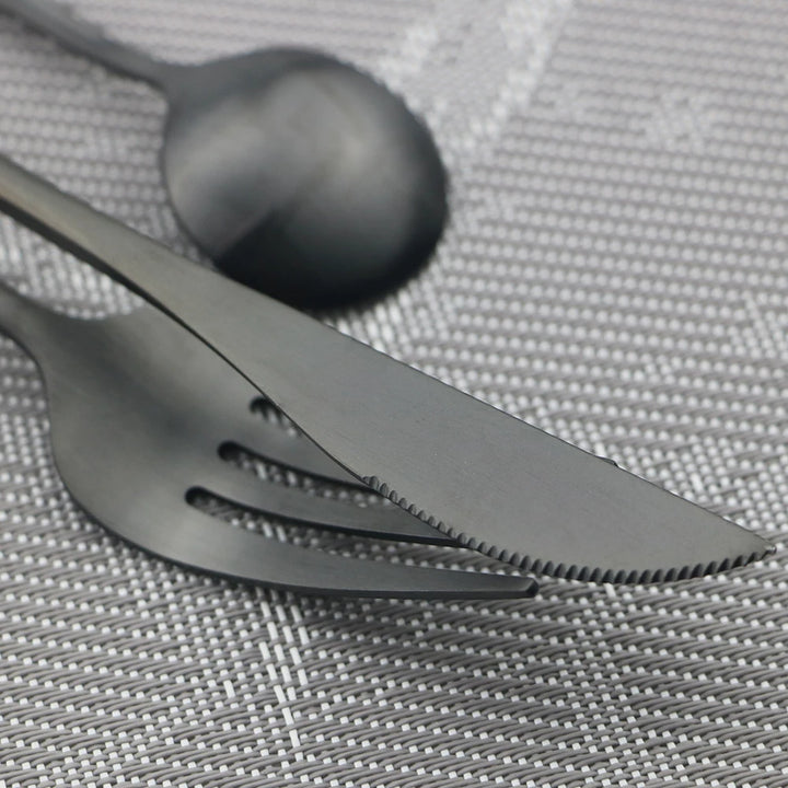 Stainless Steel Flatware Set place setting detail