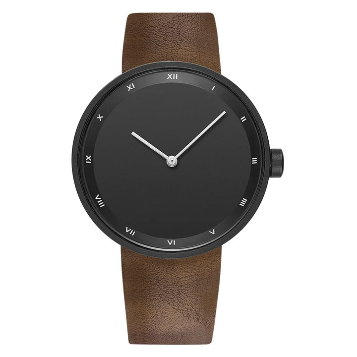 Waterproof PU-Leather Quartz Watch side view