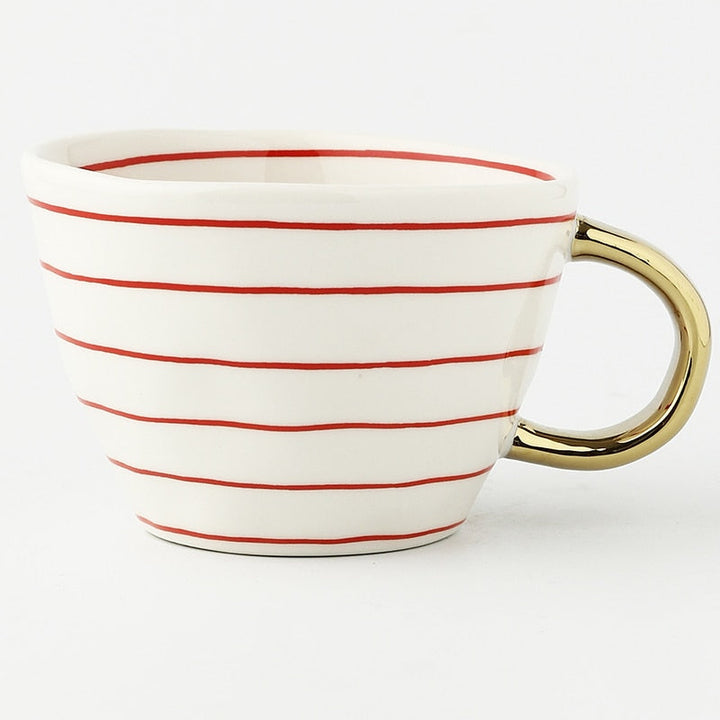 Artisan Glazed Ceramic Mug pattern detail