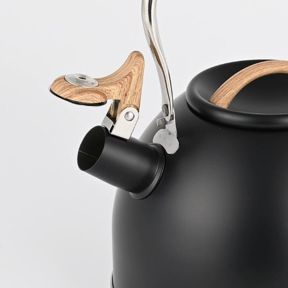 Premium Stainless Steel Whistling Kettle, 3 Liter, Induction & Gas Stovetop