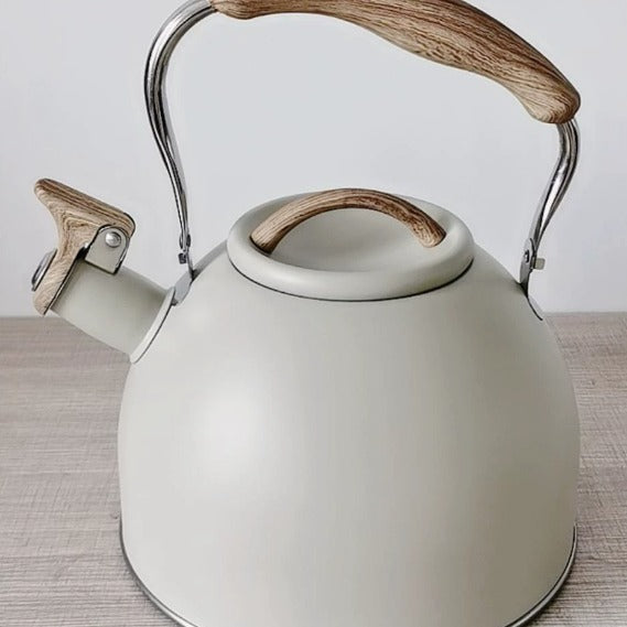 Premium Stainless Steel Whistling Kettle, 3 Liter, Induction & Gas Stovetop