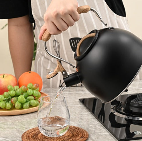 Premium Stainless Steel Whistling Kettle, 3 Liter, Induction & Gas Stovetop