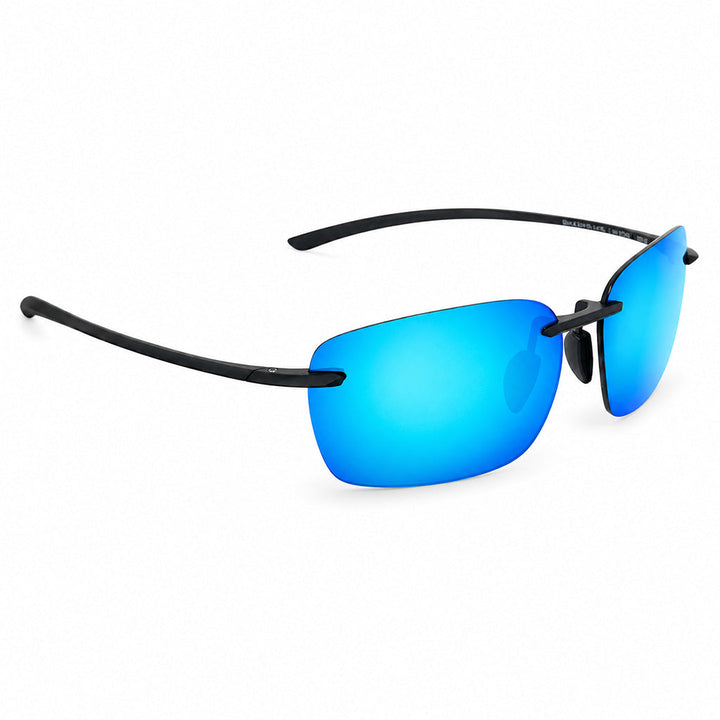 Ice Blue Rimless Featherlight Polarized Sunglasses front view