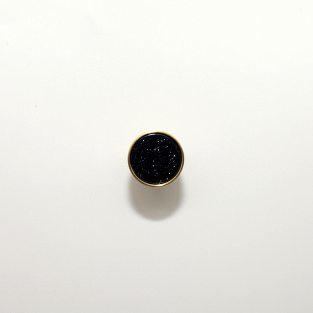 Marbled Resin Cabinet Knob installed on cabinet lifestyle
