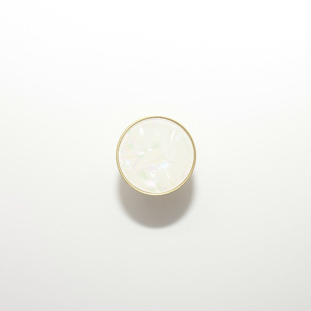 Marbled Resin Cabinet Knob used as wall hook lifestyle