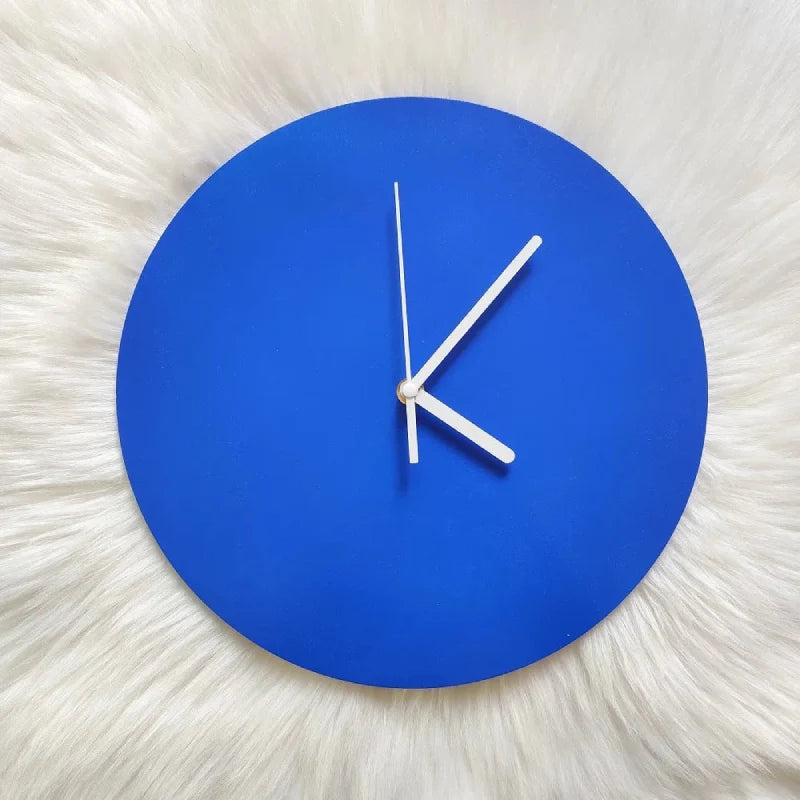 Klein Blue Geometric Wall Clock