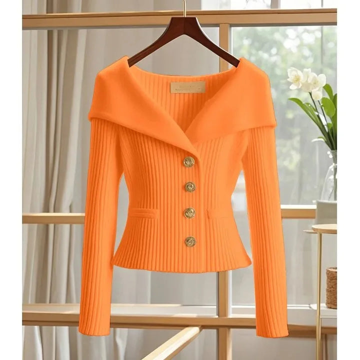 Knit White Cardigan Sweater 2