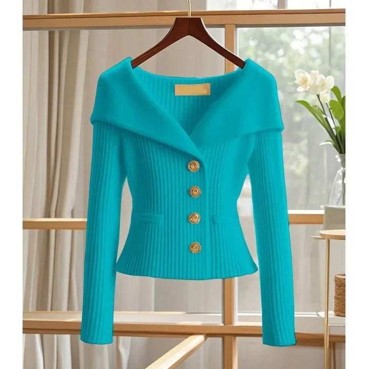 Knit White Cardigan Sweater 6
