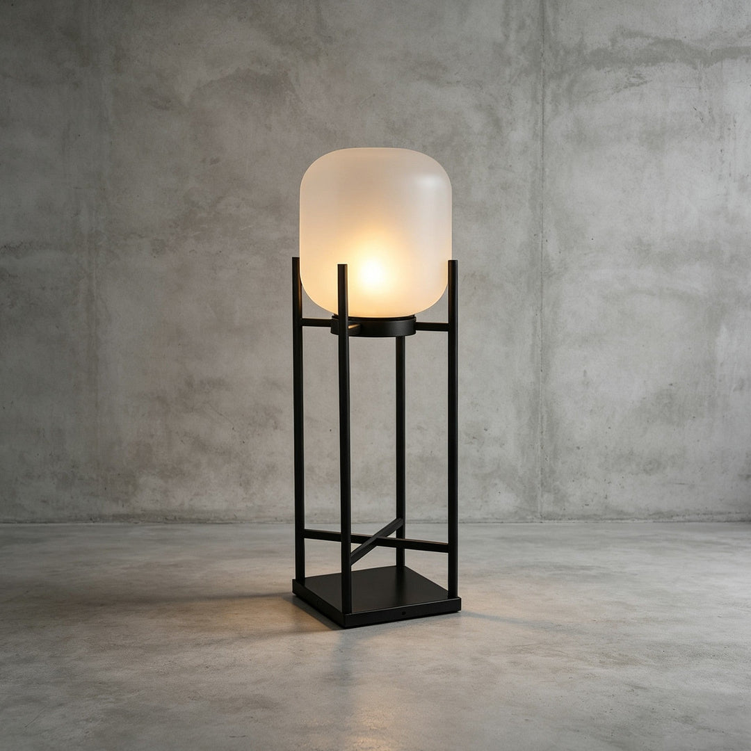 Caged Glass Outdoor Lantern Lamp