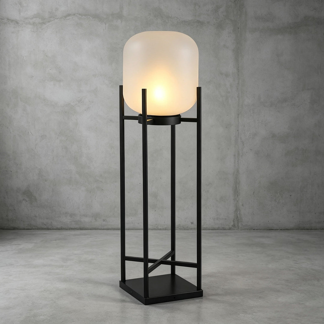 Caged Glass Outdoor Lantern Lamp