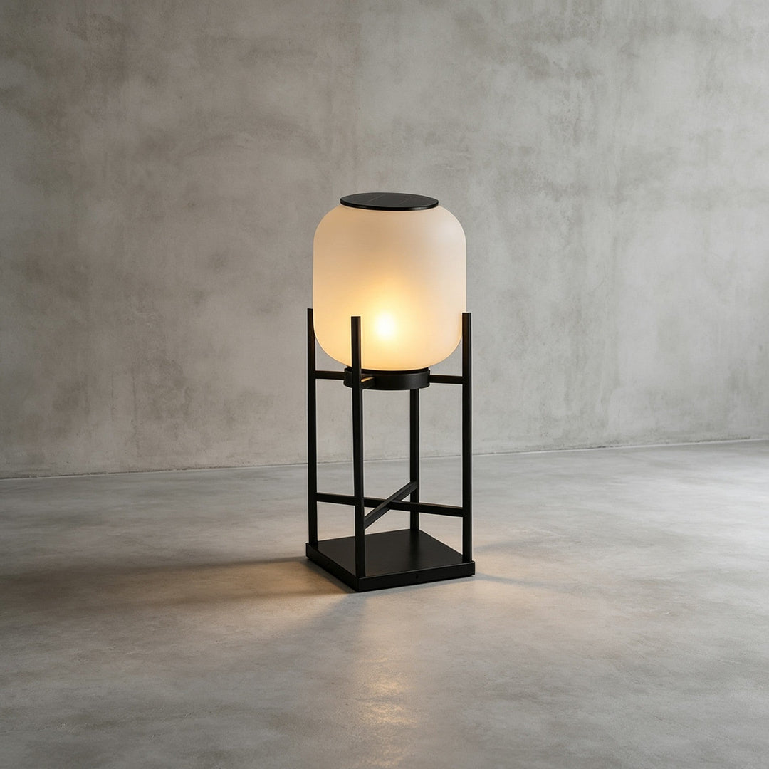 Caged Glass Outdoor Lantern Lamp