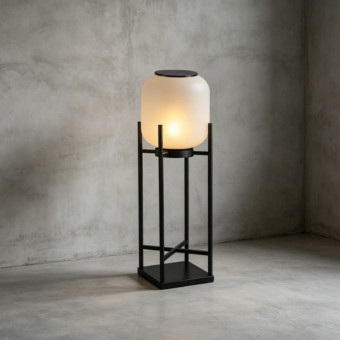 Caged Glass Outdoor Lantern Lamp