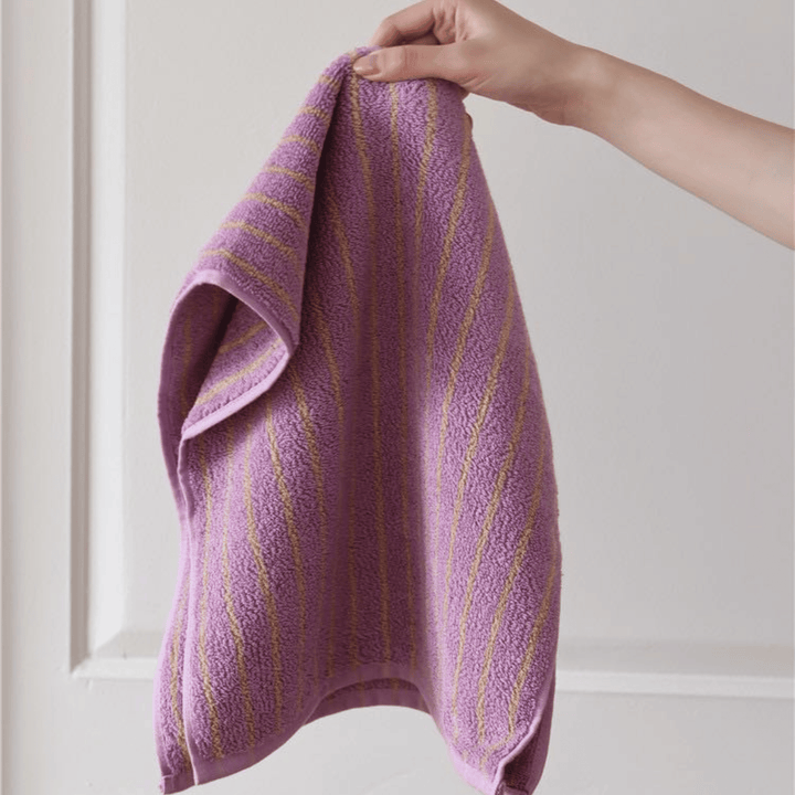 Lavender Striped Cotton Towel 0