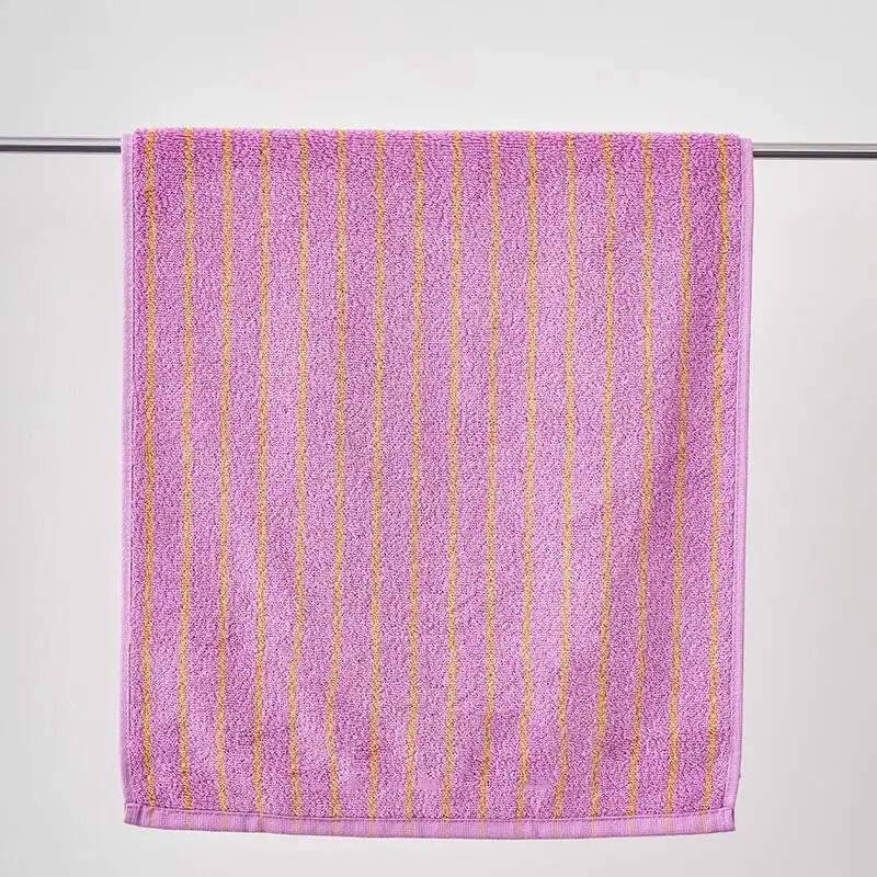 Lavender Striped Cotton Towel 2