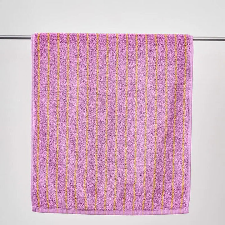 Lavender Striped Cotton Towel 2