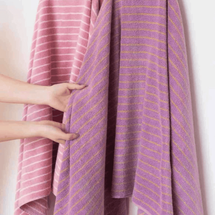 Lavender Striped Cotton Towel 3