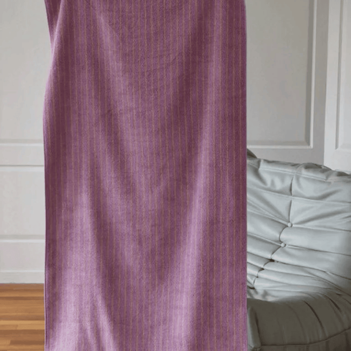 Lavender Striped Cotton Towel 4