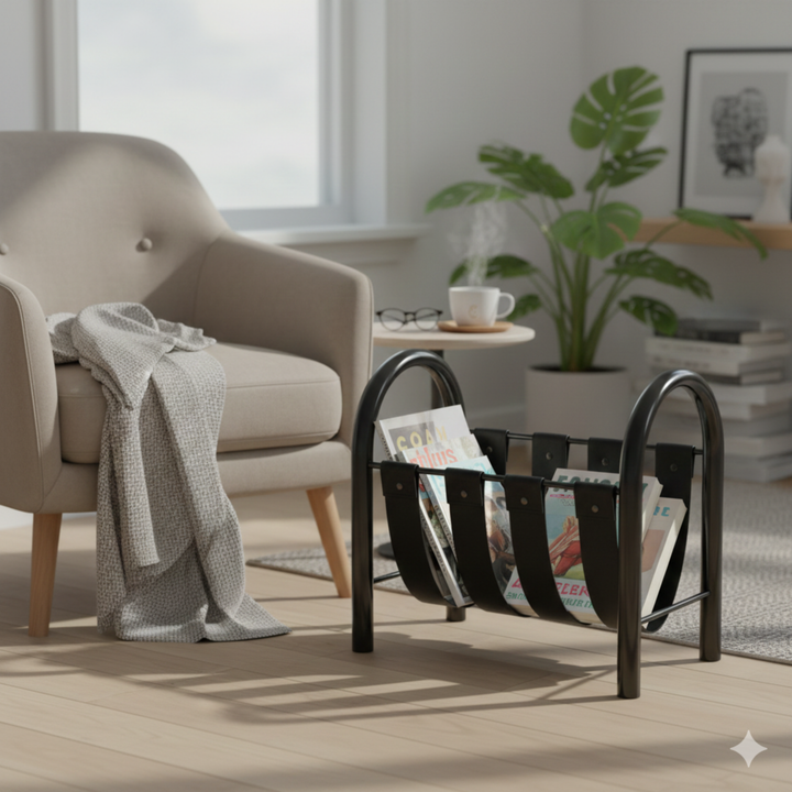 Leather Magazine Rack 0