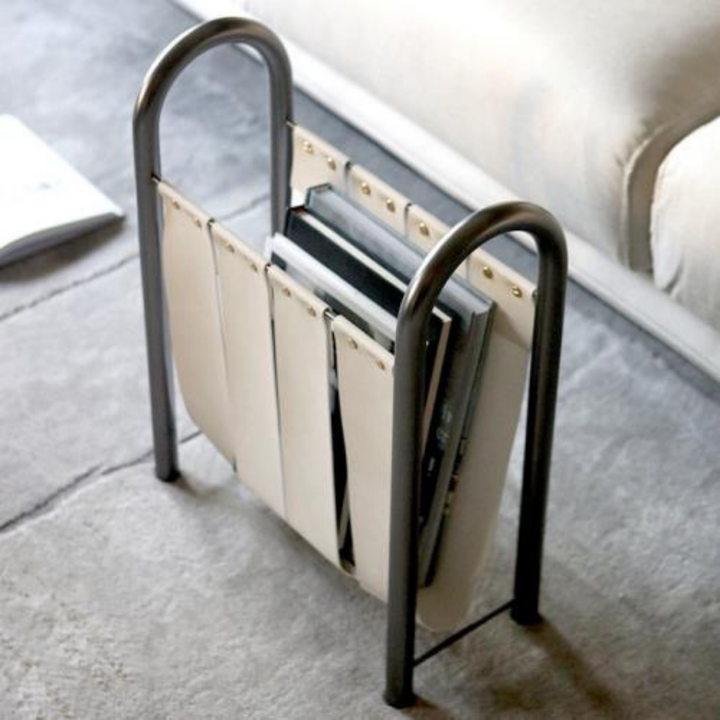 Leather Magazine Rack 3