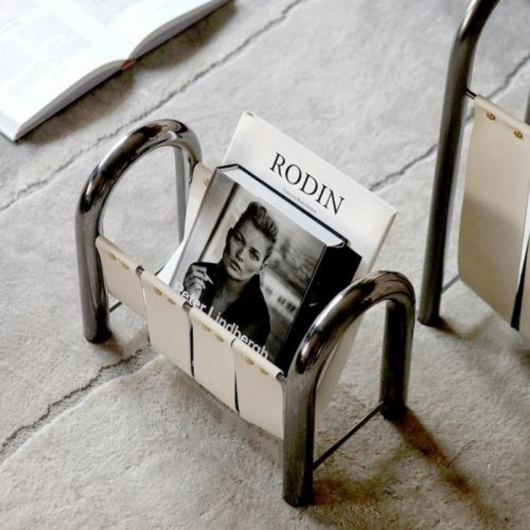 Leather Magazine Rack 4
