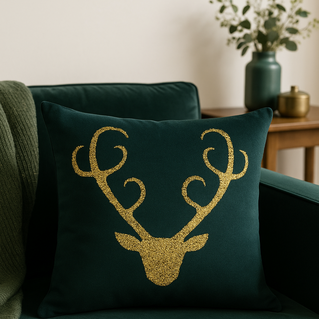 Light Gold Geometric Cushion Cover 1