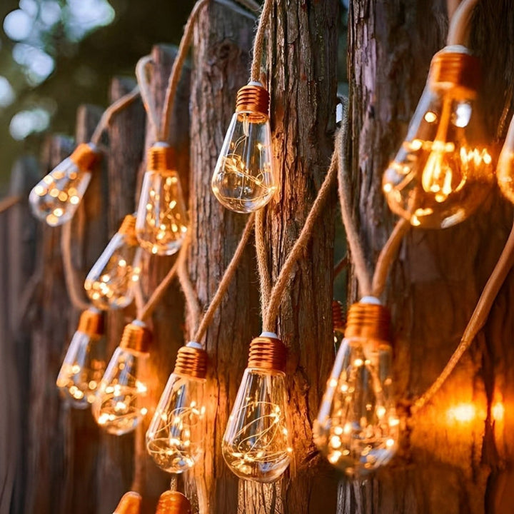 Solar Filament String Lights detail view