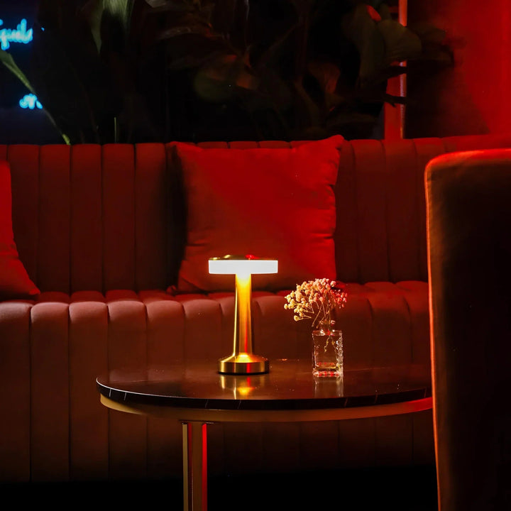 Silver Wireless Retro Table Lamp outdoor setting