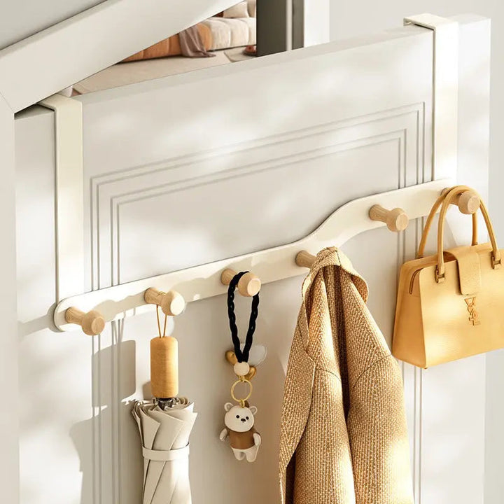 Wooden Door Hanger Rack lifestyle in entryway