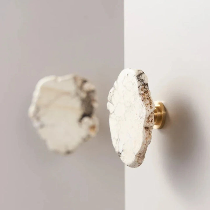 Large Knob Hook Natural Stone Accent Cabinet Handle – Detail View