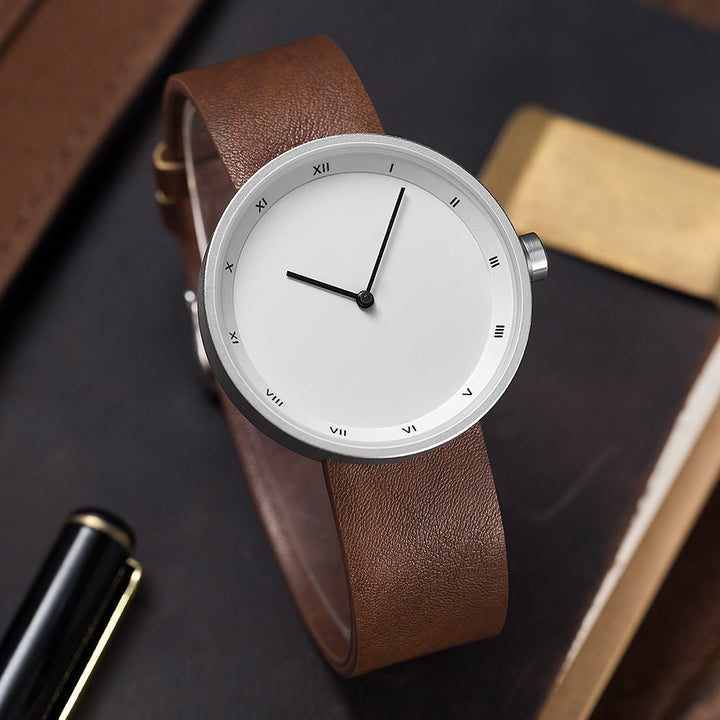 Brown Roman Numeral Alloy Leather Watch