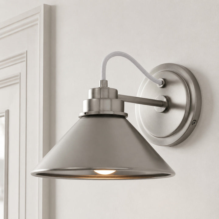 Curved Arm Cone Wall Sconce