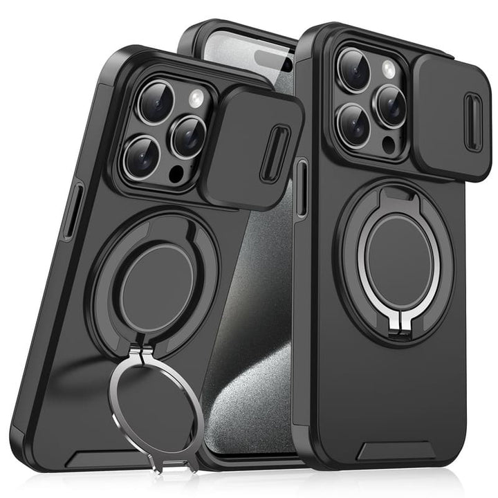 Black Magnetic Kickstand Case front view