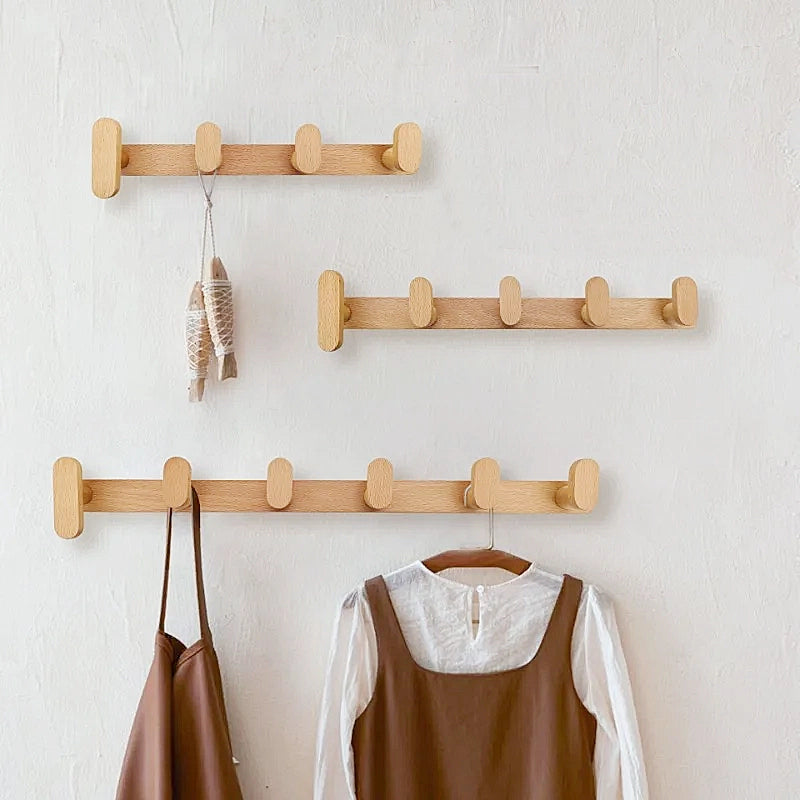 Minimalist Beech Coat Hooks for Wall 2