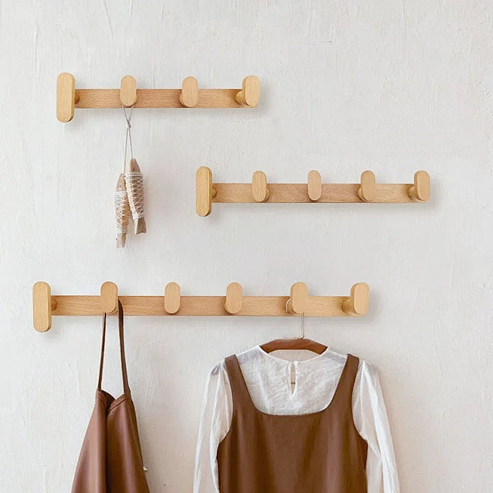 Minimalist Beech Coat Hooks for Wall 2