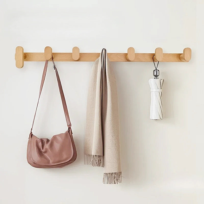Minimalist Beech Coat Hooks for Wall 3