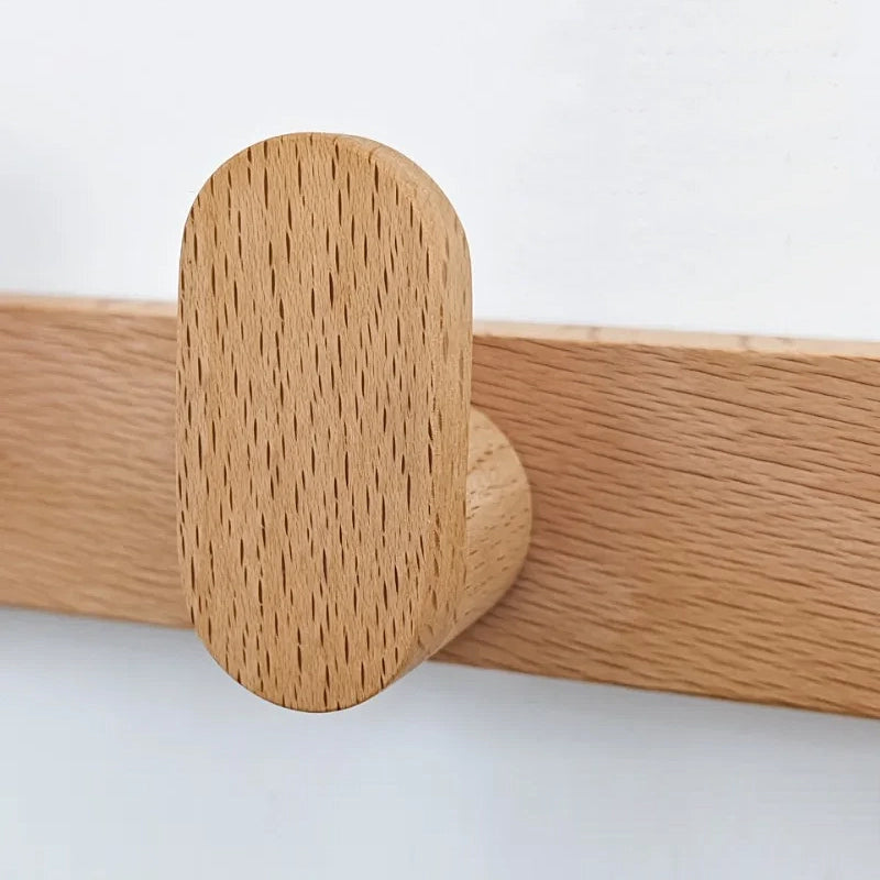Minimalist Beech Coat Hooks for Wall 5