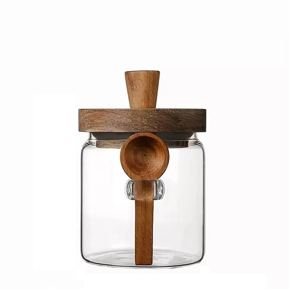 Minimalist Glass Storage Jars with Lids 0