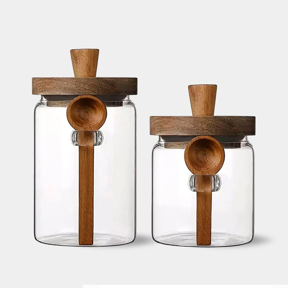 Minimalist Glass Storage Jars with Lids 1