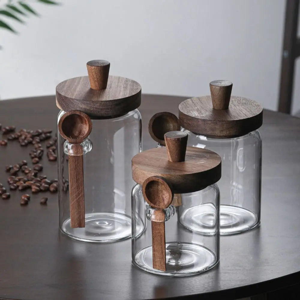 Minimalist Glass Storage Jars with Lids 2