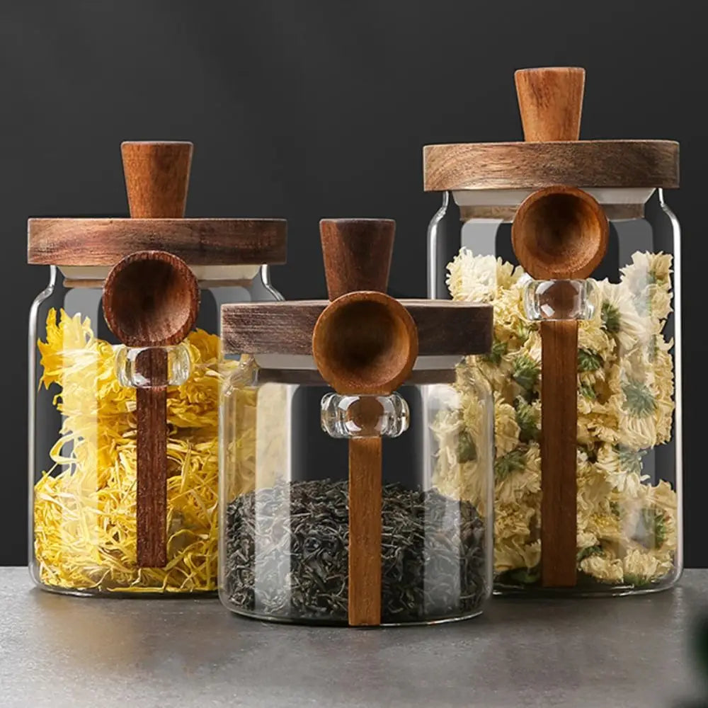 Minimalist Glass Storage Jars with Lids 4