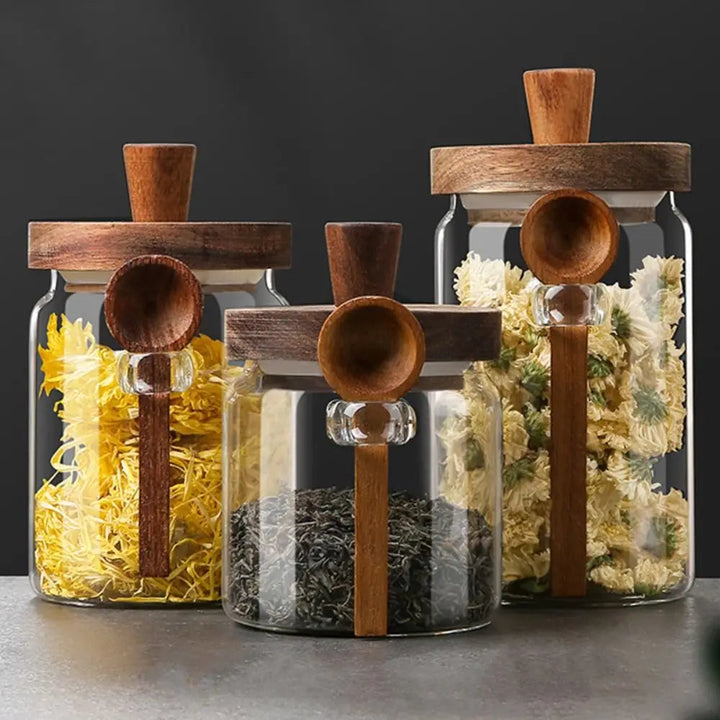 Minimalist Glass Storage Jars with Lids 4