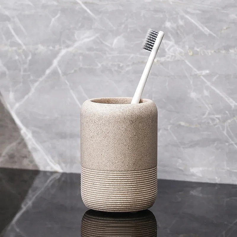 Minimalist Stone Bathroom Set 11