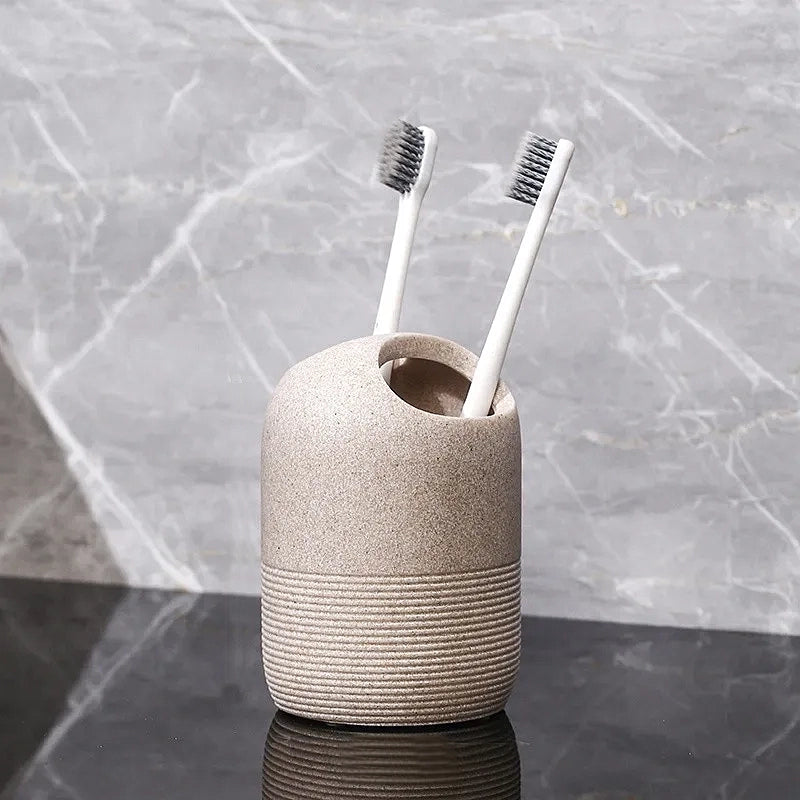 Minimalist Stone Bathroom Set 14