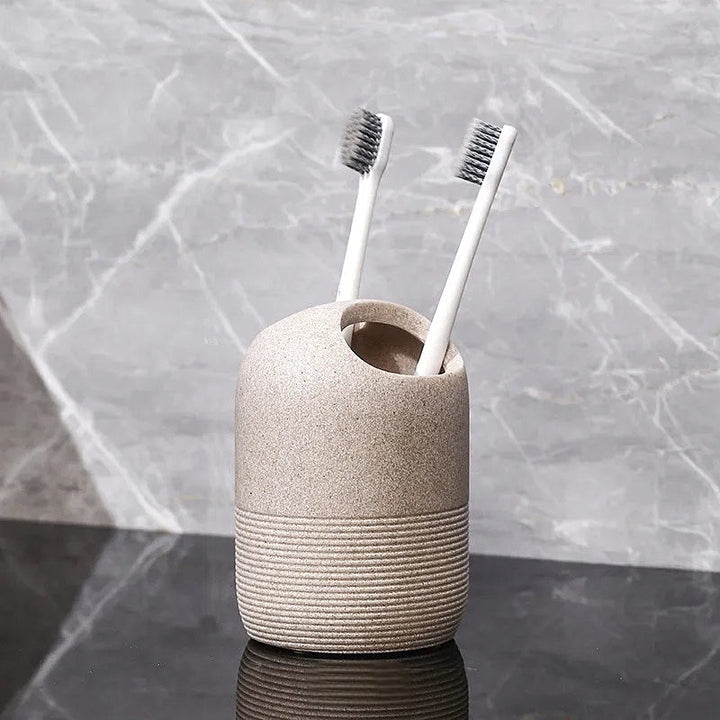 Minimalist Stone Bathroom Set 14