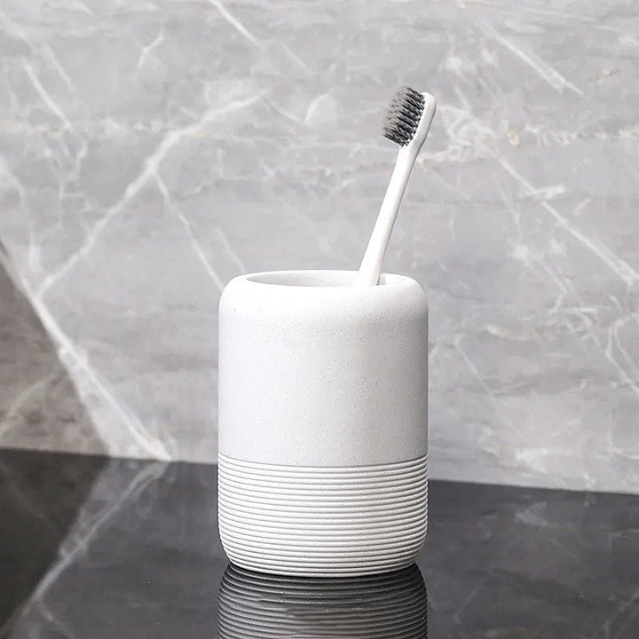 Minimalist Stone Bathroom Set 15
