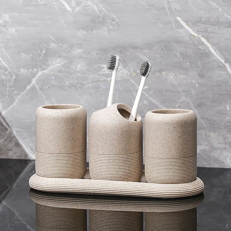 Minimalist Stone Bathroom Set 5