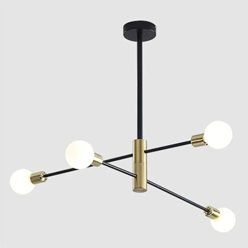 Modern Black Gold Chandelier 0