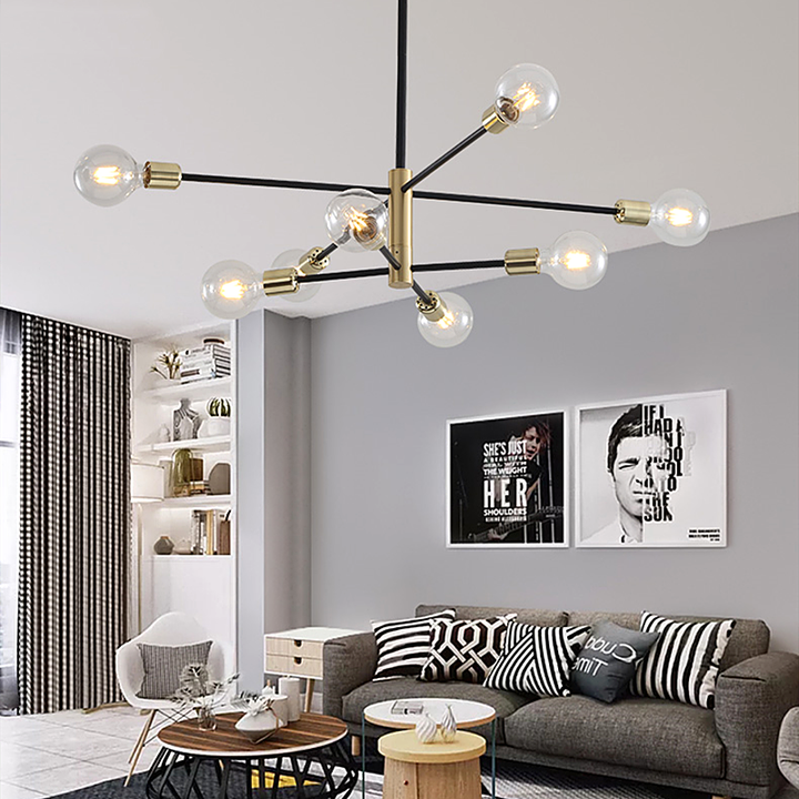 Modern Black Gold Chandelier 2